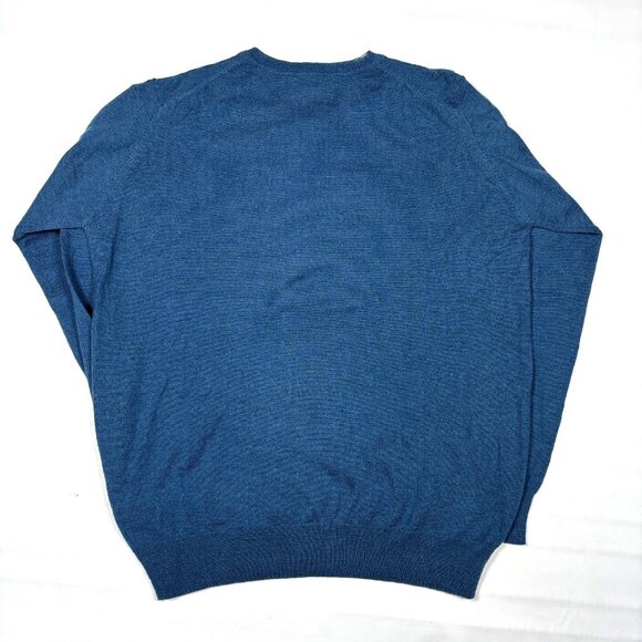 James Pringle Premium Blue Merino Wool Blend Crewneck Pullover Sweater Mens L - Picture 9 of 9